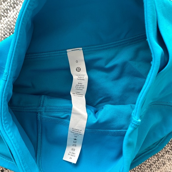 LULULEMON SWIFT SPEED RACE BRIEF, RUNNING BRIEFS, TURQUOISE TIDE, Size 0 - Picture 2 of 4